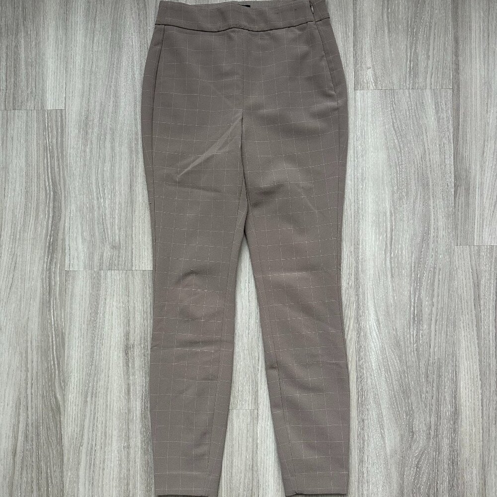 EXPRESS High Waisted Supersoft Twill Windowpane Skinny Pant XS
